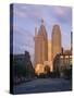 C.N.Tower and City Centre Skyscraper at Dawn, Toronto, Ontario, Canada, North America-Rainford Roy-Stretched Canvas