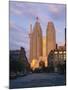 C.N.Tower and City Centre Skyscraper at Dawn, Toronto, Ontario, Canada, North America-Rainford Roy-Mounted Photographic Print