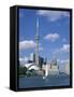 C.N.Tower and the Toronto Skyline, Ontario, Canada, North America-Rainford Roy-Framed Stretched Canvas