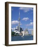 C.N.Tower and the Toronto Skyline, Ontario, Canada, North America-Rainford Roy-Framed Photographic Print