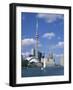 C.N.Tower and the Toronto Skyline, Ontario, Canada, North America-Rainford Roy-Framed Photographic Print