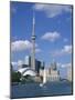 C.N.Tower and the Toronto Skyline, Ontario, Canada, North America-Rainford Roy-Mounted Photographic Print