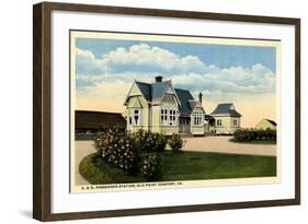 C&O Passenger Station, Old Point Comfort, Virginia, 1915-null-Framed Giclee Print