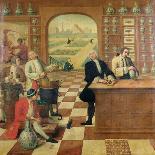 The Apothecary C. Morelot in His Pharmacy, 1751-C. Souville-Framed Stretched Canvas