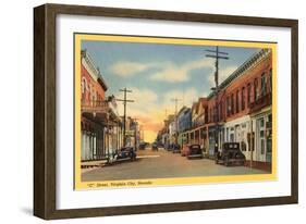 C Street, Virginia City, Nevada-null-Framed Art Print