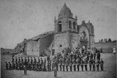Cal. St. Patrick Cadets At The San Carlos Mission, Monterey, CA-C.W.J. Johnson-Art Print