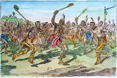 Iroquois: Lacrosse-C.W. Jefferys-Mounted Giclee Print