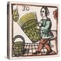 C17 Basketmaking, Woodcut-null-Stretched Canvas