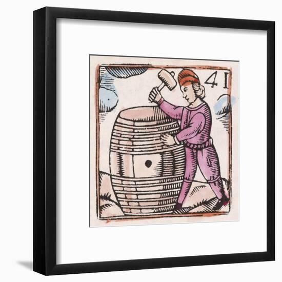 C17 Cooper, Woodcut, 41-null-Framed Art Print