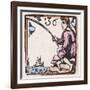 C17 Fishing, Woodcut, 36-null-Framed Art Print