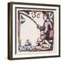 C17 Fishing, Woodcut, 36-null-Framed Art Print