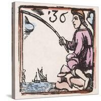 C17 Fishing, Woodcut, 36-null-Stretched Canvas