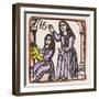 C17 Lace Making, Woodcut-null-Framed Art Print