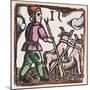 C17 Ploughing, Woodcut-null-Mounted Art Print