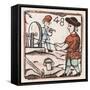 C17 Rope Maker, Woodcut-null-Framed Stretched Canvas