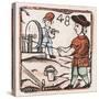 C17 Rope Maker, Woodcut-null-Stretched Canvas