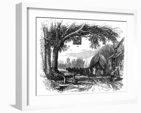 C18 Wagon at Inn-T Creswick-Framed Art Print