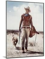 ca., 1953 --- Actor John Wayne on the movie set of "Hondo" (Hondo, L'Homme du Desert), directed by-null-Mounted Photo