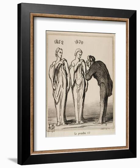 Ça Prendra T'-Il!, 1870-Honore Daumier-Framed Giclee Print