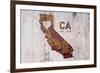 CA Rusty Cementwall Heart-Red Atlas Designs-Framed Giclee Print