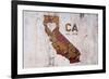 CA Rusty Cementwall Heart-Red Atlas Designs-Framed Giclee Print