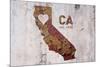 CA Rusty Cementwall Heart-Red Atlas Designs-Mounted Giclee Print