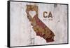 CA Rusty Cementwall Heart-Red Atlas Designs-Framed Stretched Canvas