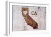 CA Rusty Cementwall Heart-Red Atlas Designs-Framed Giclee Print