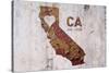 CA Rusty Cementwall Heart-Red Atlas Designs-Stretched Canvas