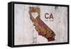 CA Rusty Cementwall Heart-Red Atlas Designs-Framed Stretched Canvas