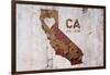 CA Rusty Cementwall Heart-Red Atlas Designs-Framed Giclee Print