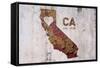 CA Rusty Cementwall Heart-Red Atlas Designs-Framed Stretched Canvas