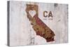 CA Rusty Cementwall Heart-Red Atlas Designs-Stretched Canvas