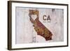 CA Rusty Cementwall Heart-Red Atlas Designs-Framed Giclee Print