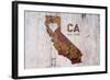 CA Rusty Cementwall Heart-Red Atlas Designs-Framed Giclee Print