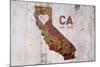 CA Rusty Cementwall Heart-Red Atlas Designs-Mounted Giclee Print