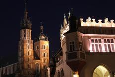 Krakows Main Square at Night-caamalf-Photographic Print
