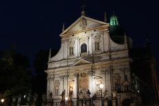 Krakows Main Square at Night-caamalf-Photographic Print