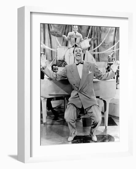 Cab Calloway, Flamboyant African America Bandleader and Singer with His Orchestra, 1957-null-Framed Art Print