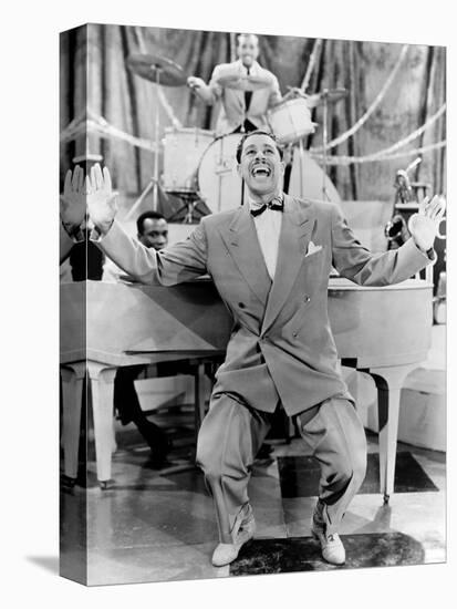 Cab Calloway, Flamboyant African America Bandleader and Singer with His Orchestra, 1957-null-Stretched Canvas