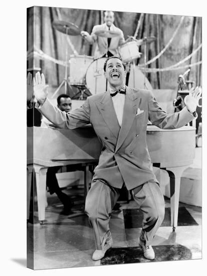 Cab Calloway, Flamboyant African America Bandleader and Singer with His Orchestra, 1957-null-Stretched Canvas