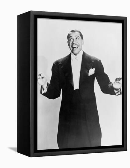 Cab Calloway, Flamboyant African America Bandleader Holding Conductor's Baton. 1951-null-Framed Stretched Canvas