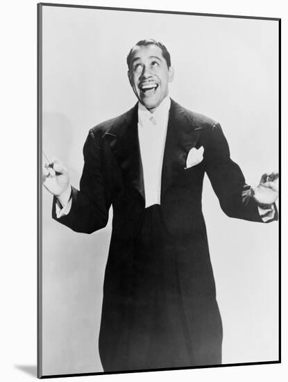 Cab Calloway, Flamboyant African America Bandleader Holding Conductor's Baton. 1951-null-Mounted Art Print