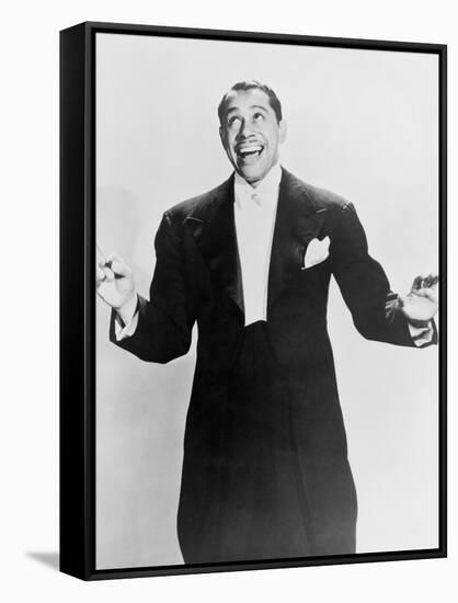 Cab Calloway, Flamboyant African America Bandleader Holding Conductor's Baton. 1951-null-Framed Stretched Canvas