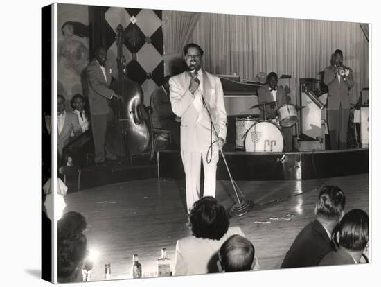 Cab Calloway Performing at the Clover Club, C.1950-null-Stretched Canvas