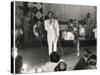 Cab Calloway Performing at the Clover Club, C.1950-null-Stretched Canvas