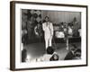 Cab Calloway Performing at the Clover Club, C.1950-null-Framed Photographic Print