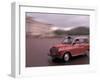 Cab racing past Buckingham Palace, London, England-Alan Klehr-Framed Photographic Print