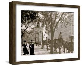 Cab Stand at Madison Square, New York-null-Framed Photo