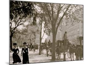 Cab Stand at Madison Square, New York-null-Mounted Photo